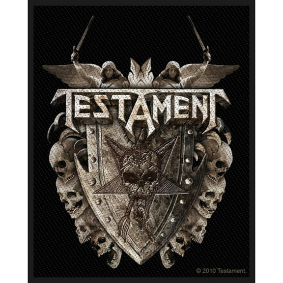 Testament Men's Shield Woven Patch Black