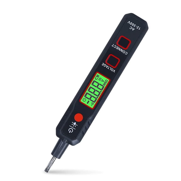 Tester 12V-300V AC Voltage Tester/Non-Contact and Contact Voltage Pen Tester, Live/Null Wire Tester, Wire Breakpoint Finder with LCD Display and Buzzer Alarm, Highly Sensitive Induction