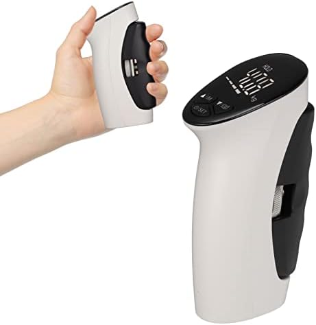 Tester 198Lbs / 90Kgs, Digital Hand Dynamometer with Backlit LED for ...