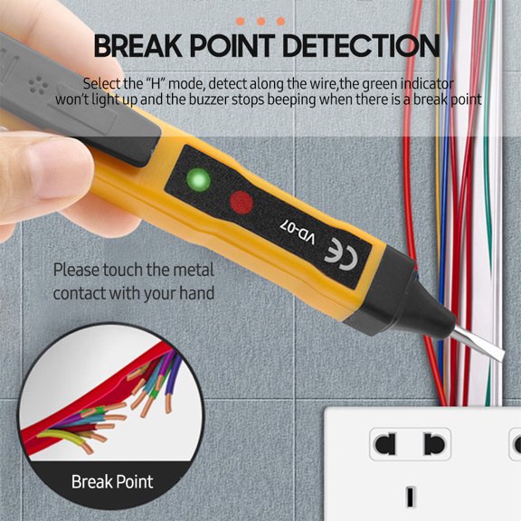 Tester,70-250v 250v Check With Sound Dual Tester Pen Wire Point Battery Portable Ncv With Sound Dual Alarm Pen 70-250v Ncv With Sound Tester Eryue Tester Pen 70- Alarm Live Wire Qisuo