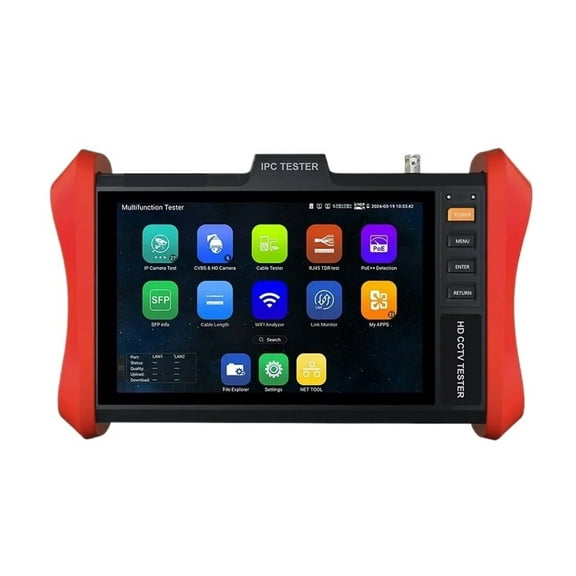 Tester 8" Monitor 4K H.265 IP 8MP AHD/TVI/CVI Camera Testing Tool & VGA Input Cable Tester ,High Precision Diagnostic