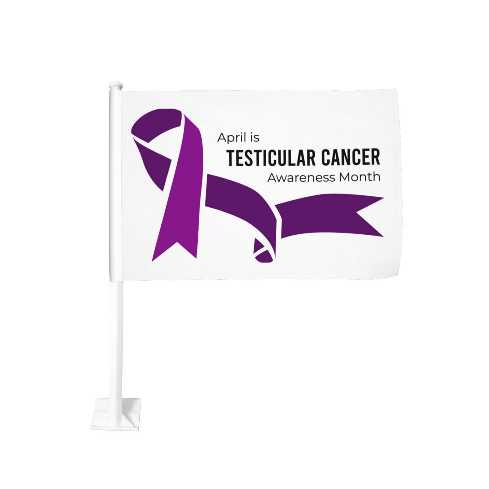 Testicular Cancer Awareness Month Car Flags Window Clip Without
