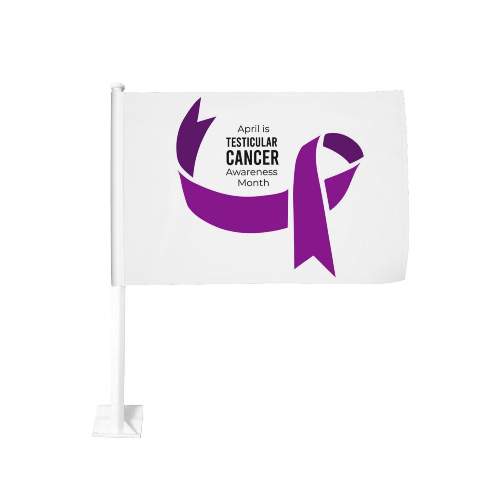 Testicular Cancer Awareness Month Car Flags Window Clip Without