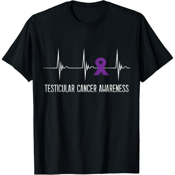 Testicular Cancer Awareness Testicle Heartbeat EKG Pulse T-Shirt