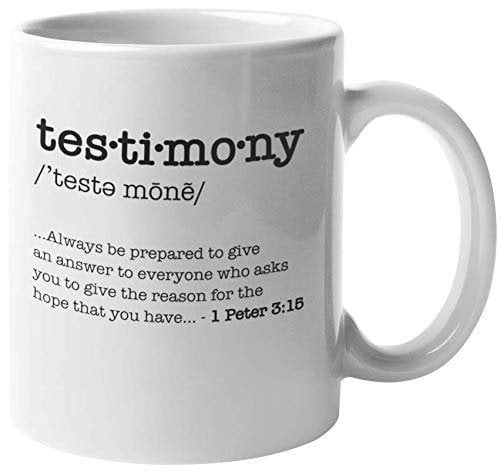 Testimony Definition From The Book Of Peter. Religious Coffee & Tea ...