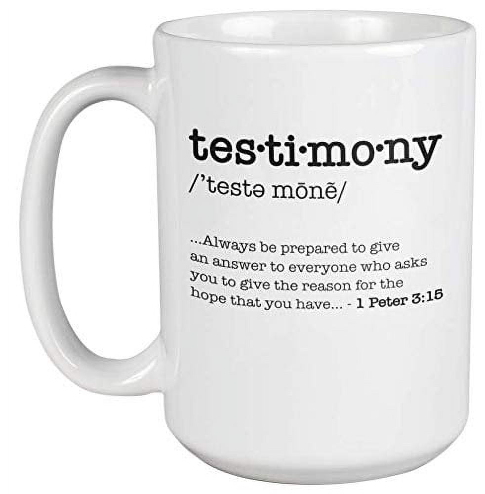 Testimony Definition From The Book Of Peter. Religious Coffee & Tea ...