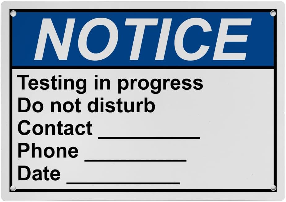 Testing In Progress Do Not Disturb Sign, Industrial Caution Warning ...