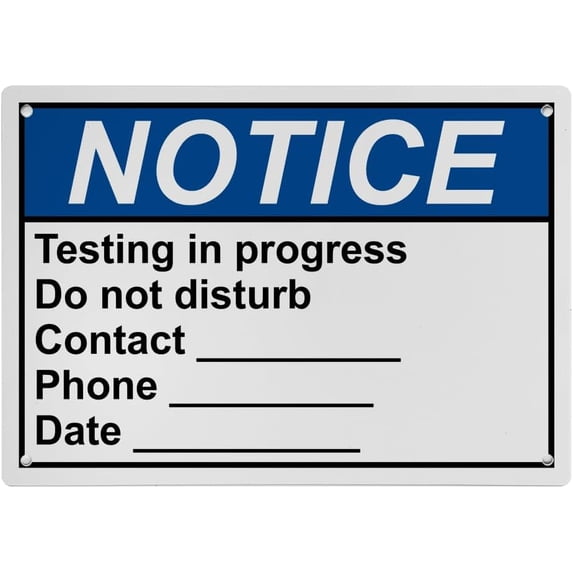 Testing In Progress Do Not Disturb Sign, Industrial Caution Warning ...