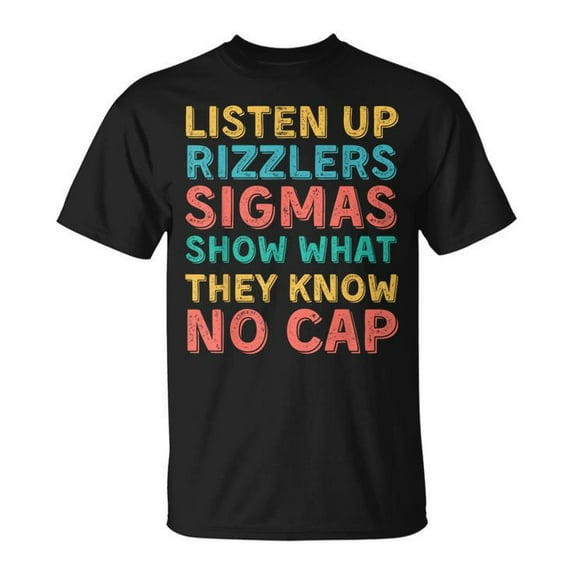 Testing For Teachers Listen Up Rizzlers T-Shirt – Fun and Motivational Graphic Tee for Teachers, Playful Rizzlers Theme for Test Day or Teacher Appreciation