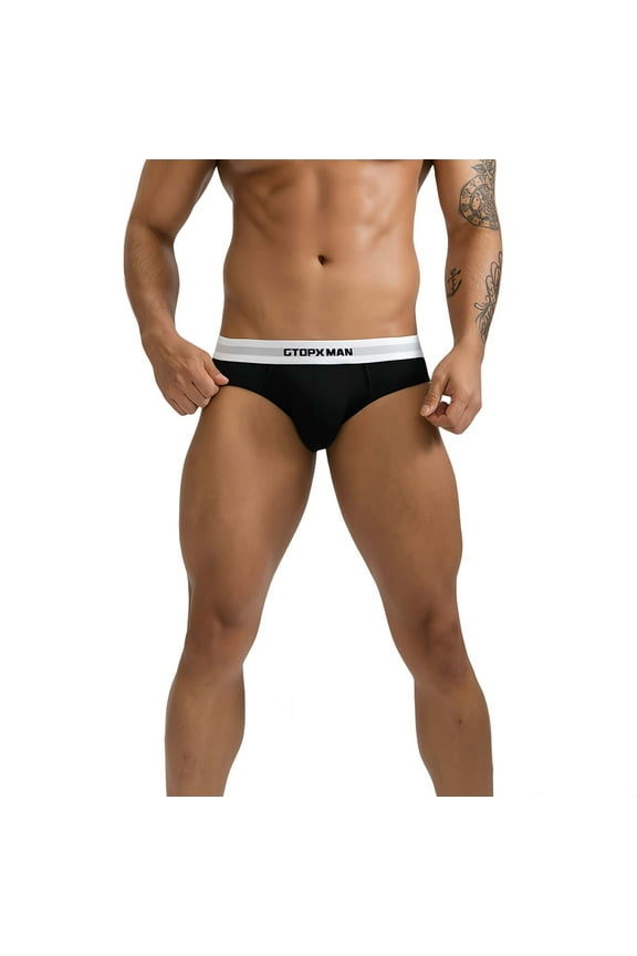 GTOPXMAN Men's Underwear Low Rise Briefs, 3-Pack, Size M