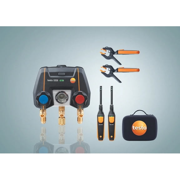 Testo 550i Smart Kit with Two 115i Temperature Probes and Two 605i Thermohygrometer Probes (Part Number 0564 5550 01)