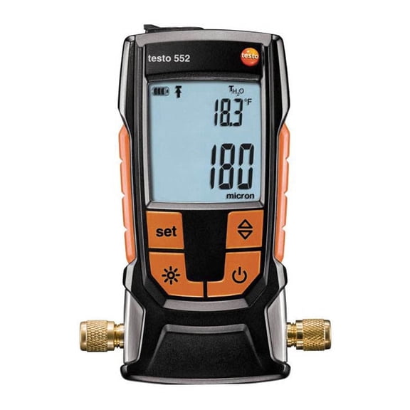 Testo 552 Digital Micron Vacuum Gauge for HVAC Refrigeration, 1 Micron Resolution, Smart App Data Logging