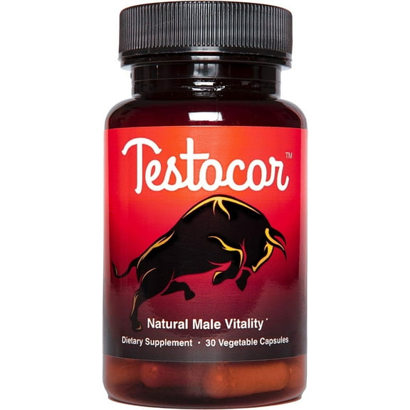 Testocor - Natural Male Vitality Supplement - Non-GMO, Vegan