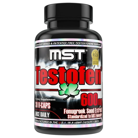 Testofen Supplement | Fenugreek Seed Extract | Standardized to 50% Fenuside | 600mg | 30 Count | BSCG Certified