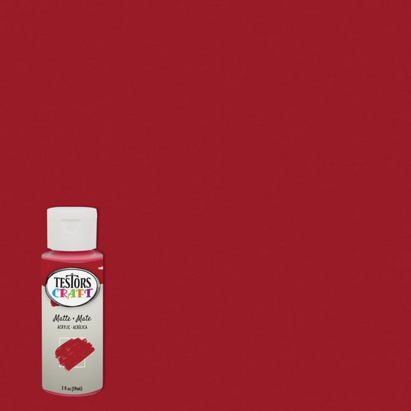 Testors 2 Oz. Acrylic Matte Craft Paint, Ruby 297467