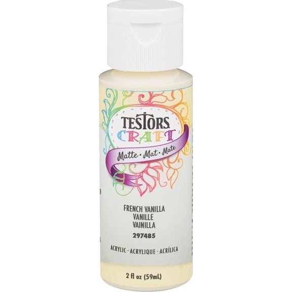 Testors 2 Oz. Acrylic Matte Craft Paint, French Vanilla 297485