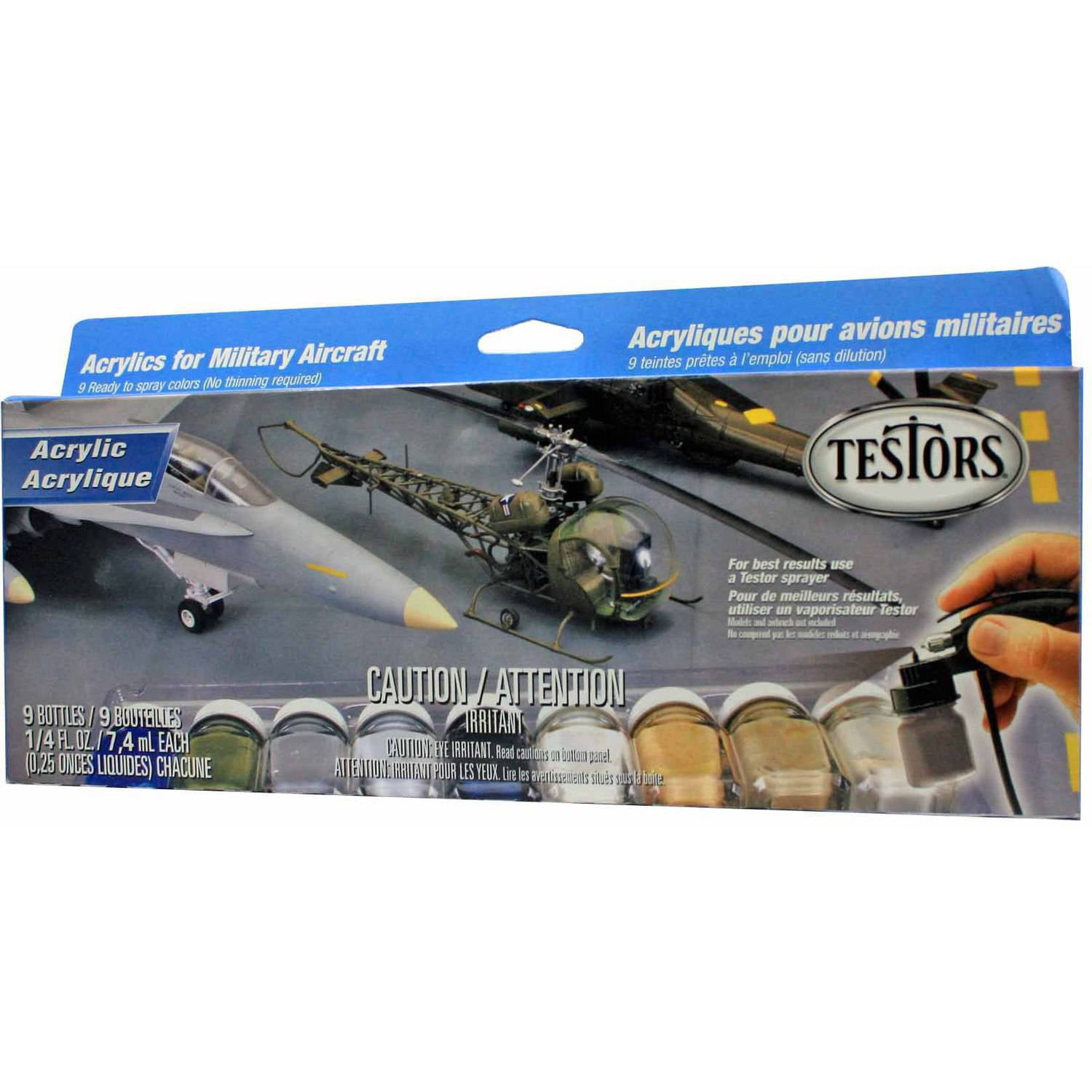 Testors 0.25 oz. 9-Color Military Aircraft Acrylic Paint Set (6-Pack) 9136  - The Home Depot
