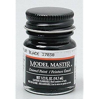 Testor Corp. Flat Black (FS37038) 1/2 oz Enamel Paint Bottle