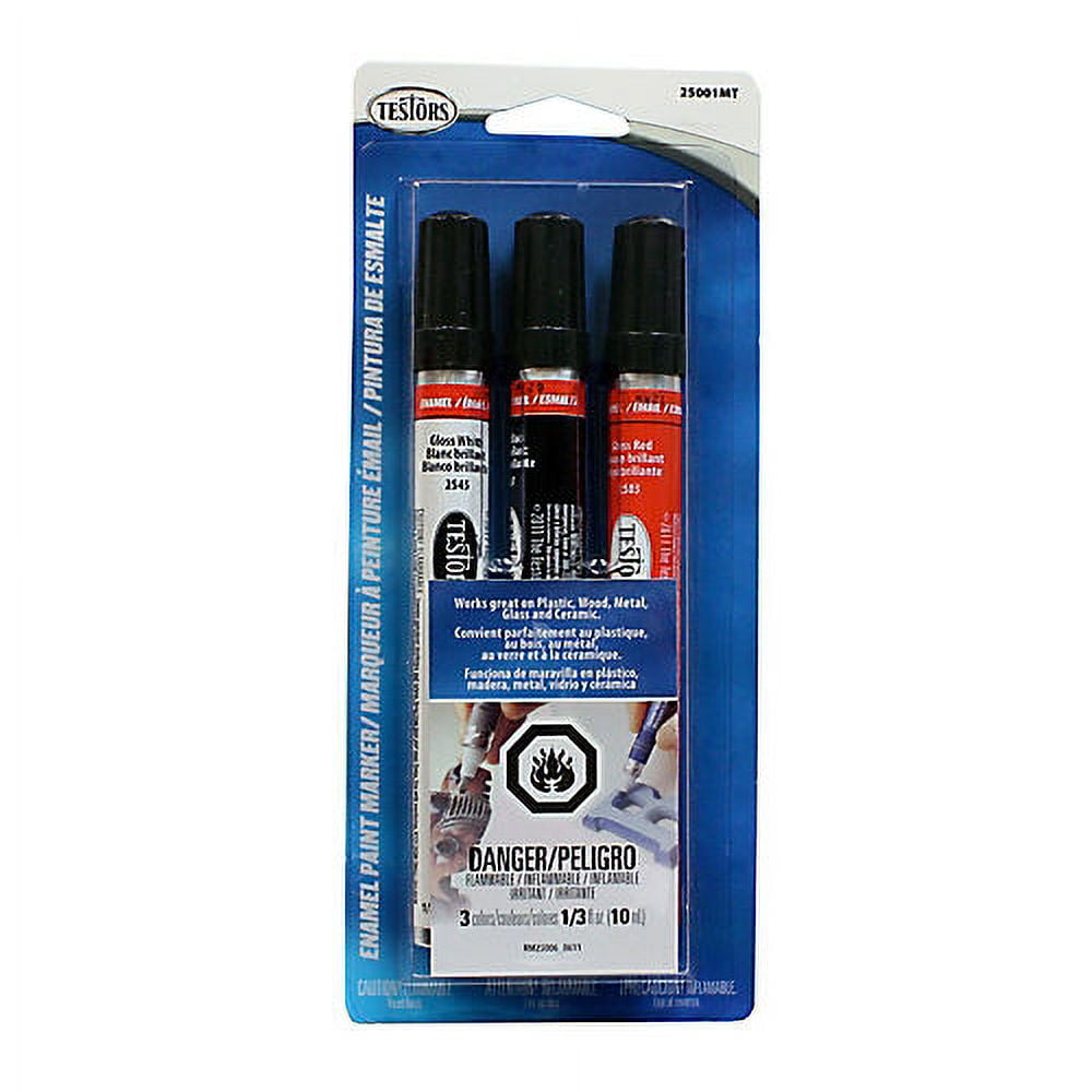 Testor Corp. Paint Marker Set Black/Red/White TES25001MT Plastics Paint