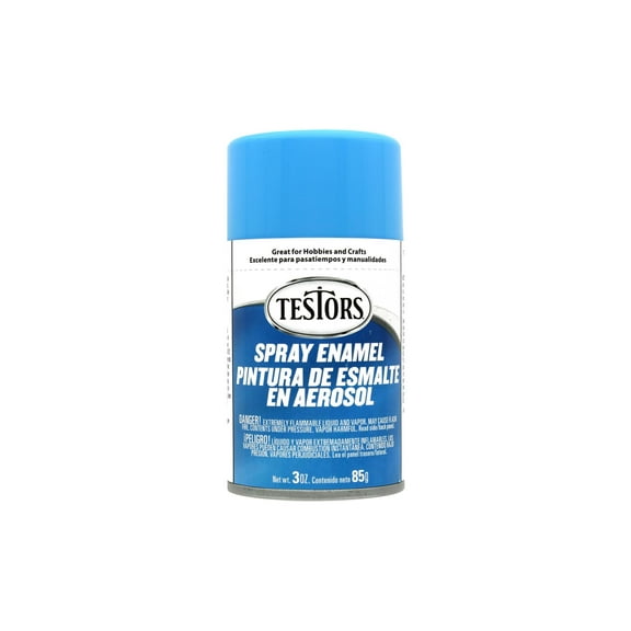 Testors Enamel Spray Paint 3oz Gloss Light Blue