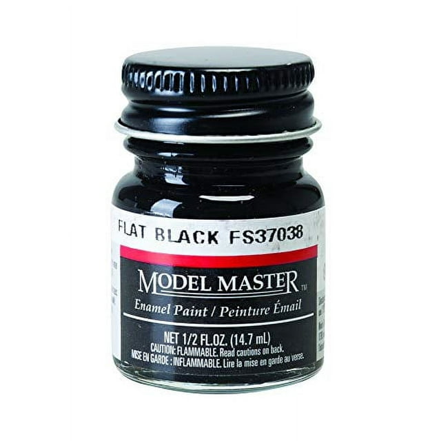Testor Corp. Flat Black (FS37038) 1/2 oz Enamel Paint Bottle
