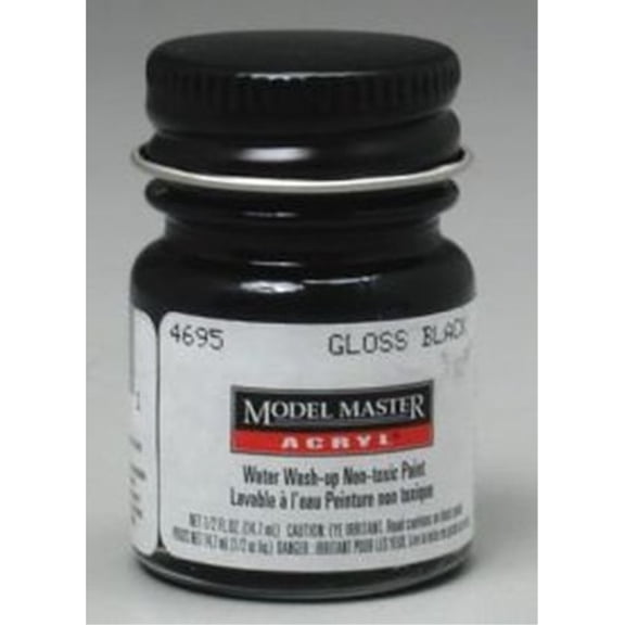 gloss black testors acrylic plastic model paint