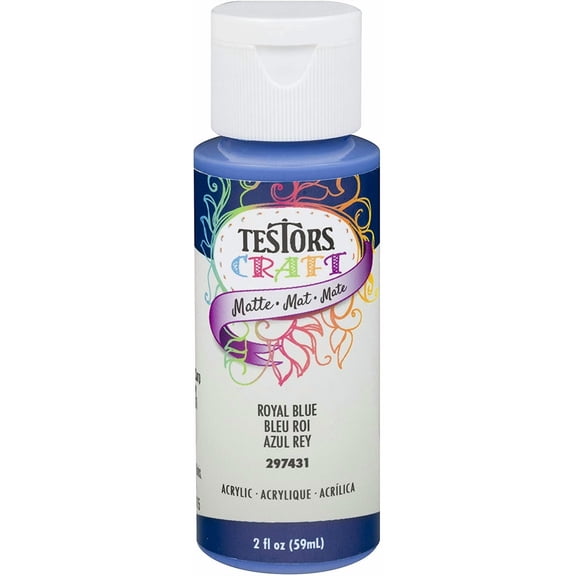 Testor's 297431A 2 Oz Royal Blue Matte Acrylic Craft Paint