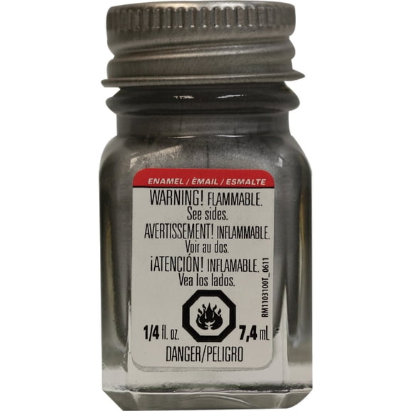 Testors 1146TT Enamel Paint Testor, Metallic Silver, 1/4-Ounce (4)