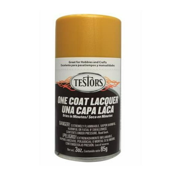 Testors 1846MT One-Coat Lacquer Craft Spray Paint, Pure Gold Gloss, 3-oz. - Quantity 3