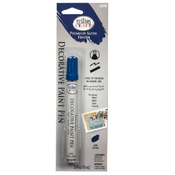 Testors 215155 Decorative Paint Pen, Chisel Tip, Sapphire