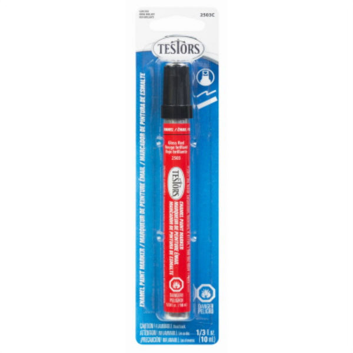 Testors 2503C Enamel Paint Marker, Gloss Red, 1/3 Oz