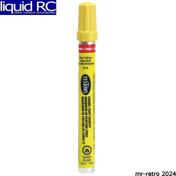 Testors 2514C Enamel Paint Marker Gloss Yellow