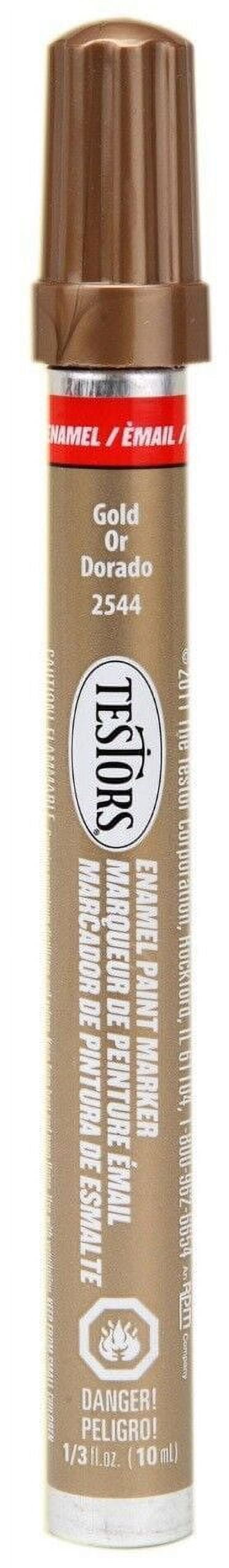 Testors 2544C 1/3 oz Gold Metallic Enamel Paint Pen Marker