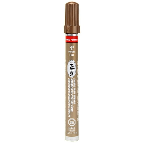 Testors 2544C 1/3 oz Gold Metallic Enamel Paint Pen Marker