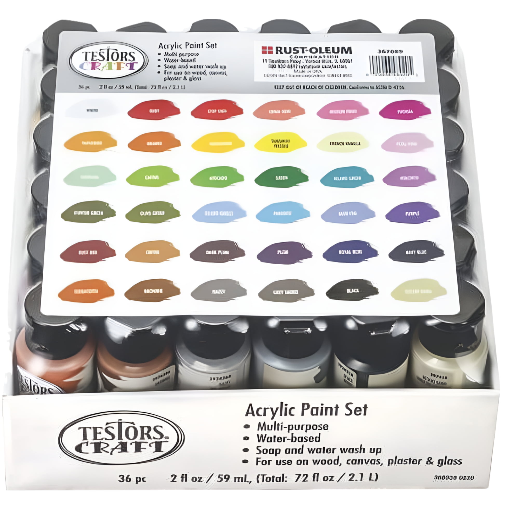 Testors 36-piece Craft Acrylic Paint Set