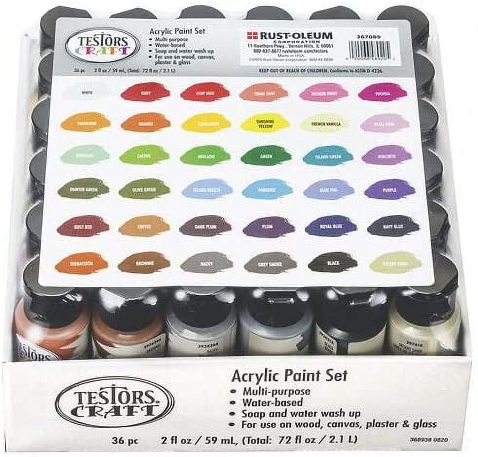 Testors 36piece Craft Acrylic Paint Set