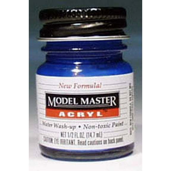 Testors 4661 Ford / GM Engine Blue Gloss Acrylic Paint - 1/2 oz. Bottle