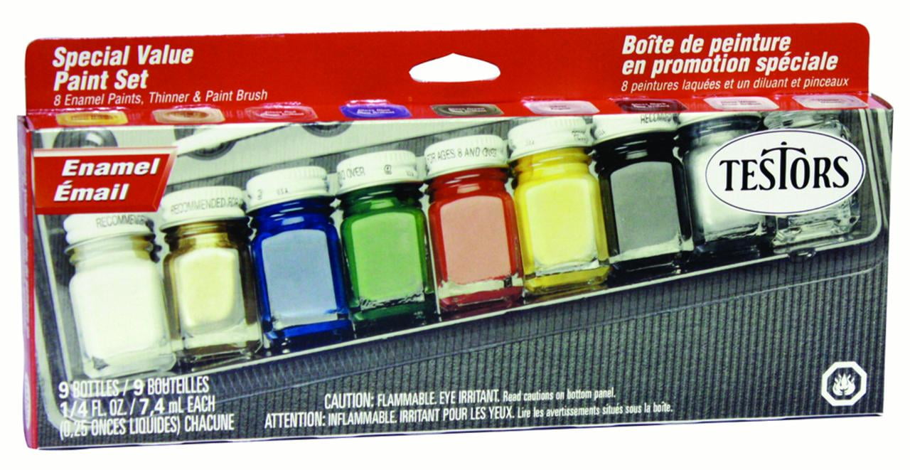 Testors 0.25 oz. 6-Color Ultra Bright Fluorescent Enamel Paint Set (6-Pack)  9132X - The Home Depot