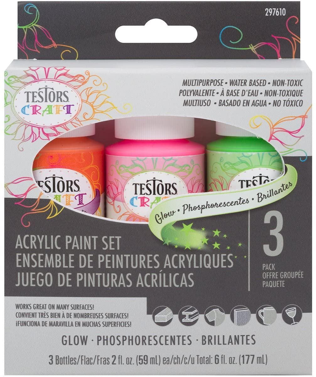 Testors Craft Acrylic Paint Kit, Multicolor, 6 Fl Oz