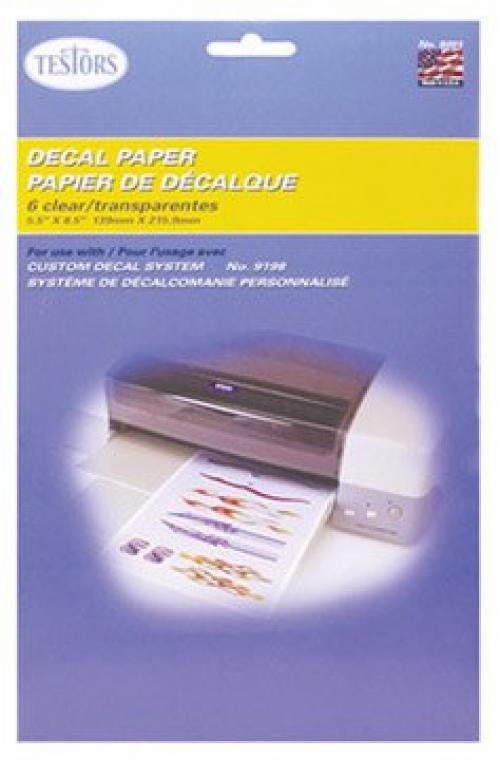 Testors Decal Paper, Clear, Pack of 6 (9201)