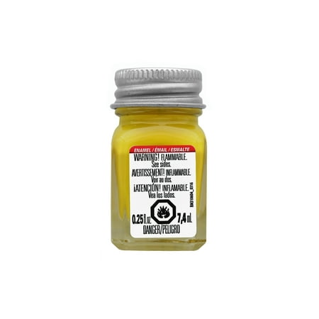 Testors Enamel Paint 1/4oz Flat Yellow