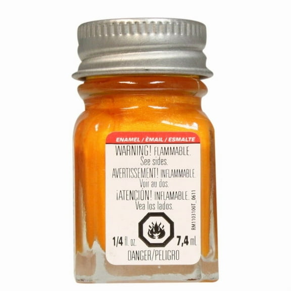 Testors Enamel Paint .25oz-Turn Signal Amber Metallic