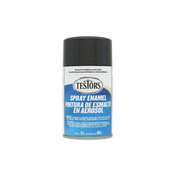 Testors Enamel Spray Paint Metallic Black 3oz