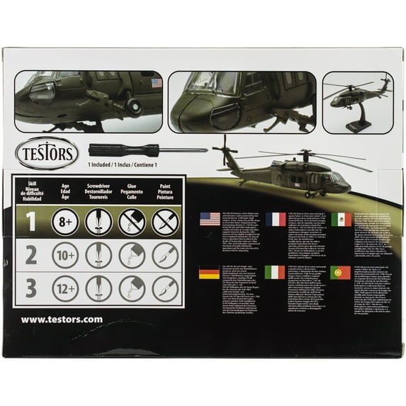 Testors Model Kit-UH60 Black Hawk - Metal