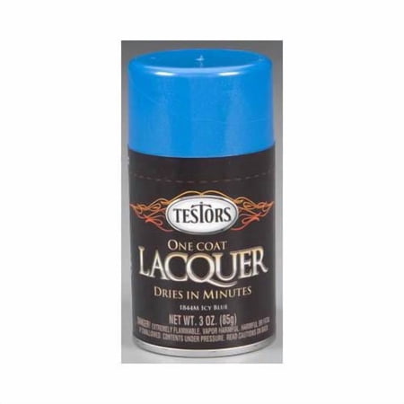 Testors 1844MT 3 oz. Lacquer Spray Gloss Paint, Icy Blue