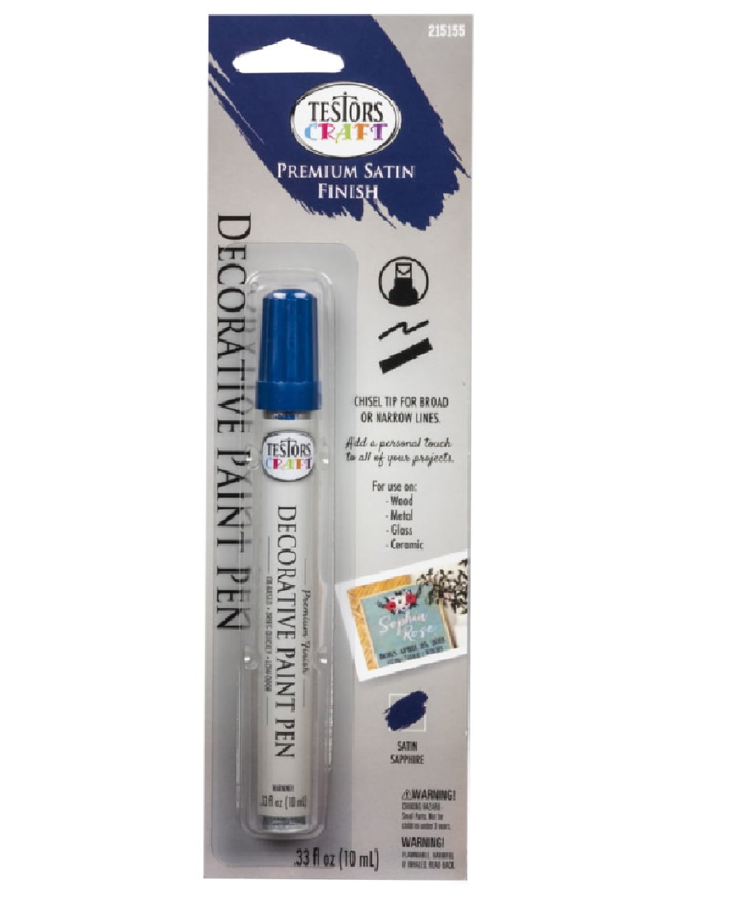 Testors Satin Sapphire Paint Pen Interior 0.33 oz