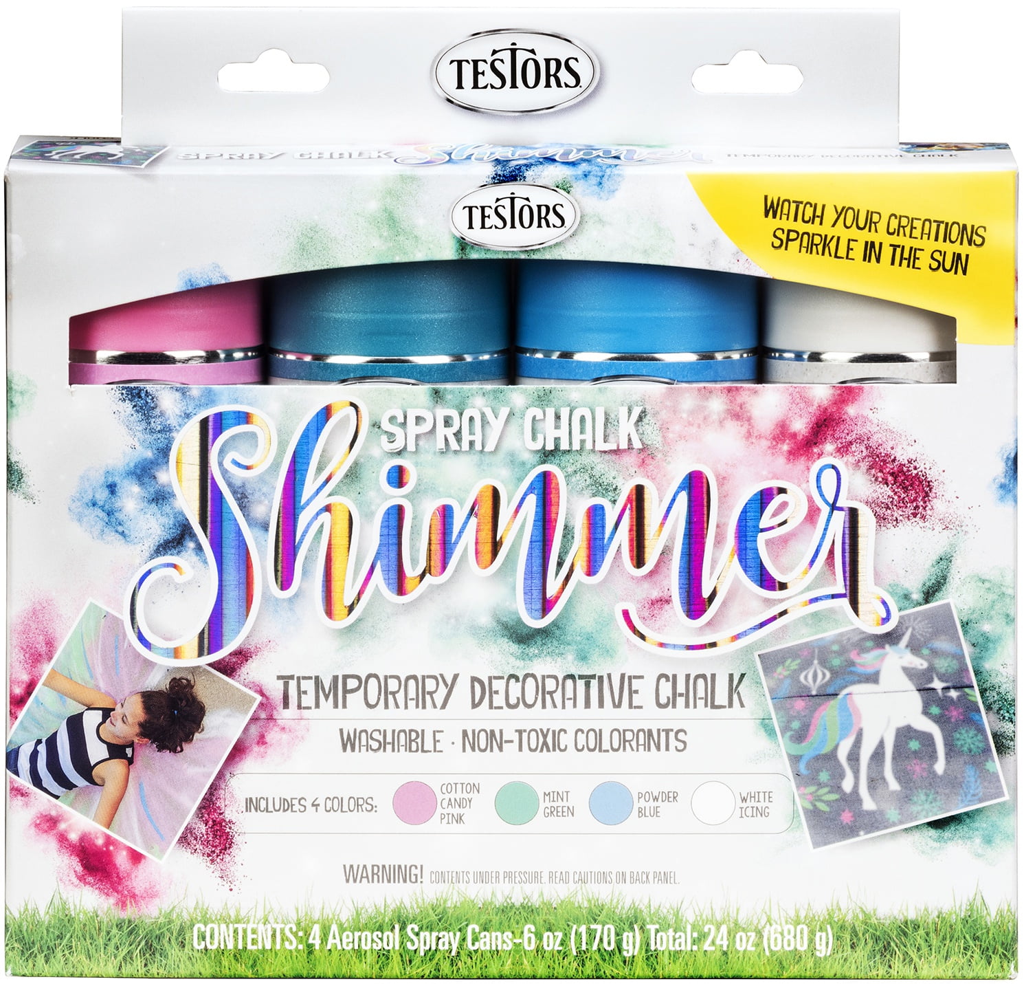 Testors Spray Chalk Paint Kit Shimmer