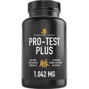 Testosterone Booster for Men - Extra Strength Horny Goat Weed, Saw Palmetto, & Tongkat Ali - Double Dragon Organics 1 Bottle (60 Capsules Total)