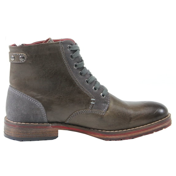 Men's Ball Of Fire Leather Boot by Testosterone Shoes (Grey, US8(EU41))