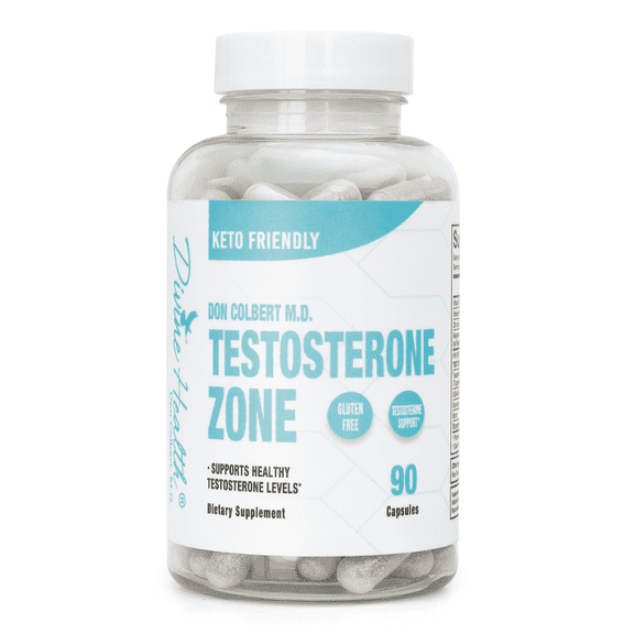 Dr. Colbert, MD Testosterone Zone | by Divine Health | Testofen | Fenugreek Extract | KSM-66 Ashwagandha | Bioperine | Eurycoma Longifolia 200:1 Extract | 90 Capsules